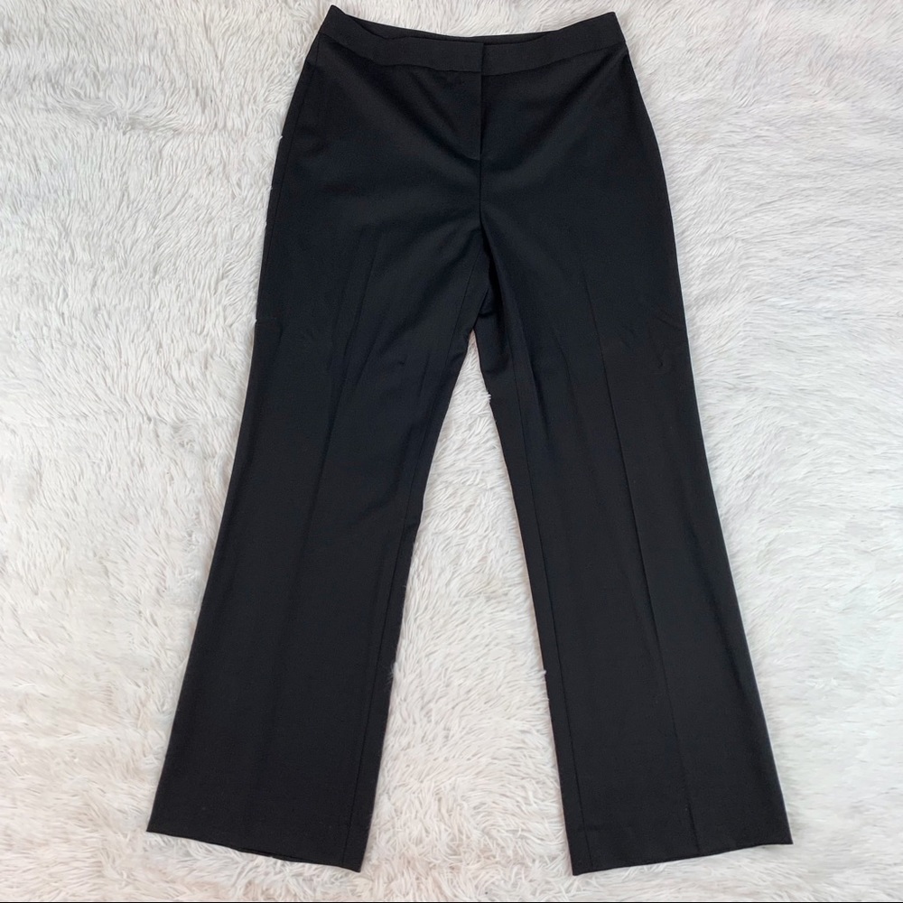 Lafayette 148 Menswear Wool Blend high waisted dress pants in black